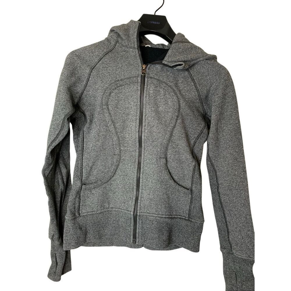 Lululemon Scuba hoodie sweatshirt full zip gray women's size 6
